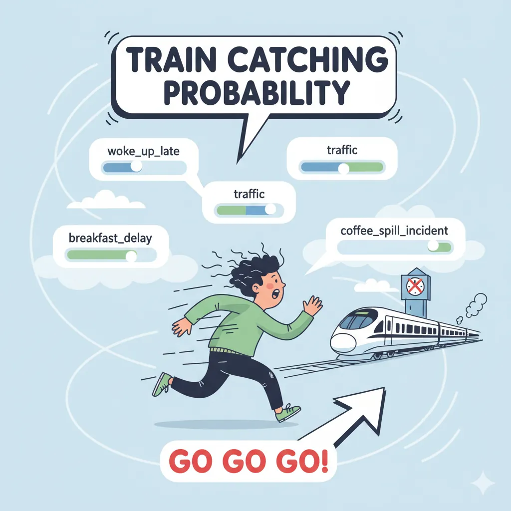 Multiple factors contributing to missing a train